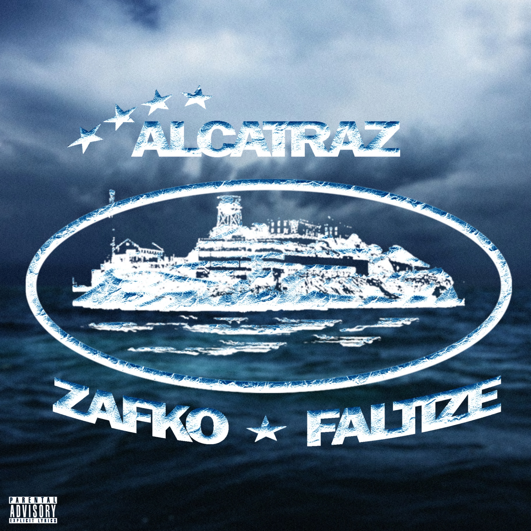 Alcatraz - Song by ZAFKO (2024) album artwork featuring hip hop and electronic music from Athens underground scene