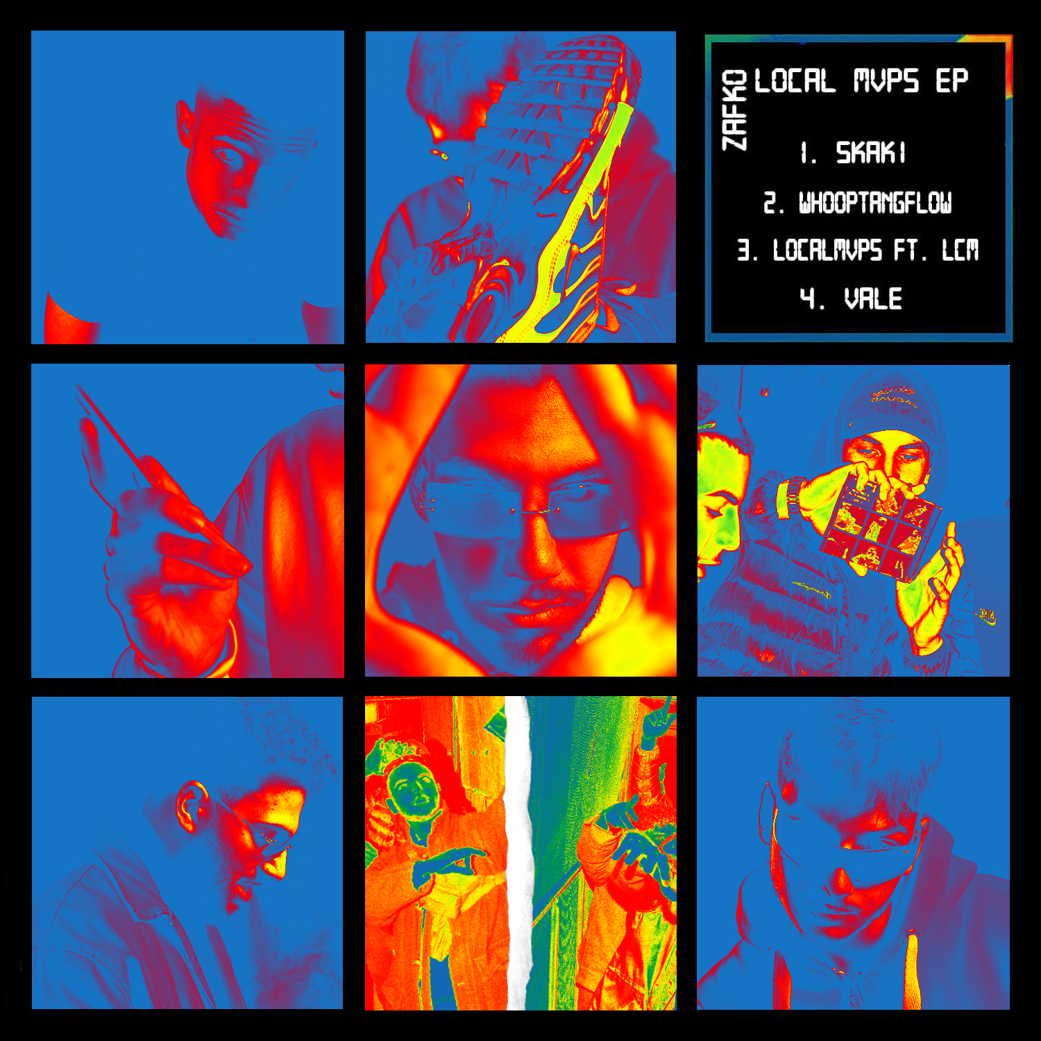 LOCAL MVPs - EP, 4 Tracks by ZAFKO (2022) album artwork featuring hip hop and electronic music from Athens underground scene