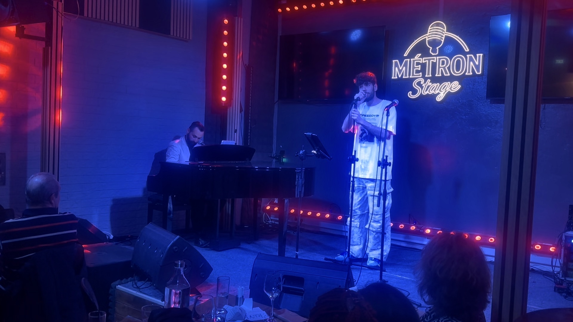 Zafko live performance at Metron Stage 2026, Gazi, Greece - Concert with piano accompaniment